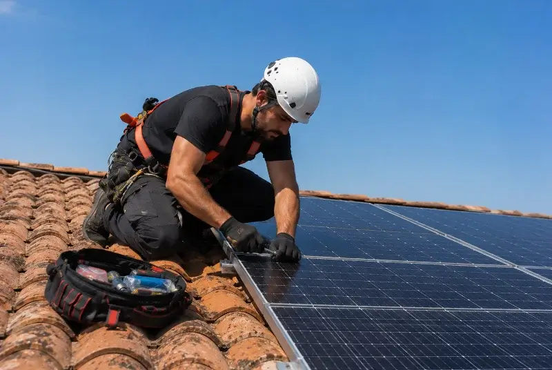 Maintenance et monitoring de panneaux solaires à Llauro